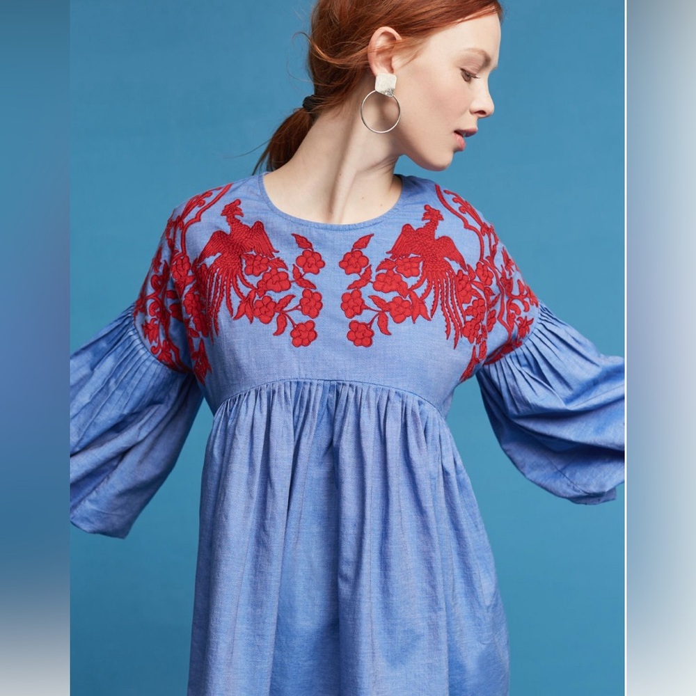 NWT Embroidered blouse Anthropologie - Picture 2 of 6